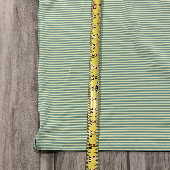 Under Armour Heatgear Polo Teal yellow Stripe Golf Performance Polo Shirt Men XL - Picture 5 of 6